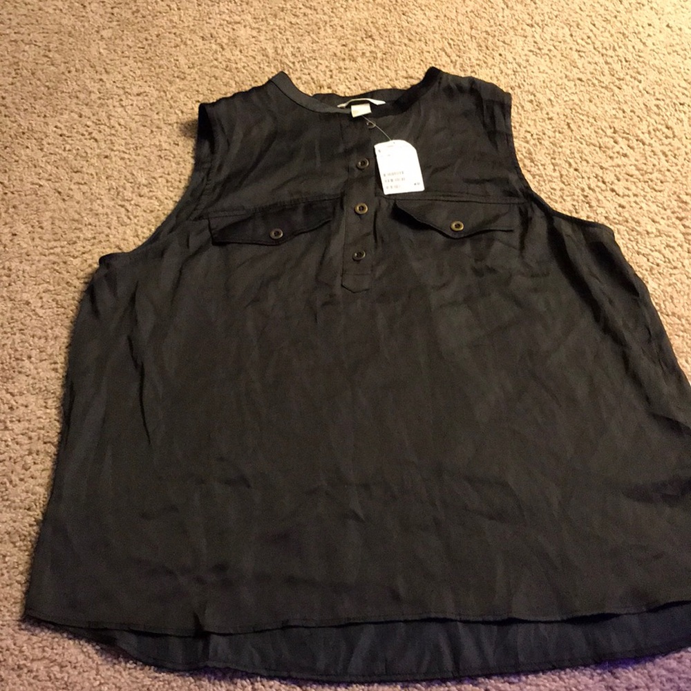Black silky top
